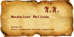 Neuheiser Melinda névjegykártya