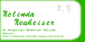 melinda neuheiser business card